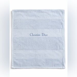 Christian Dior Baby Blanket Light Blue Cotton Terry Soft Luxury designer